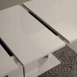 Caren High Gloss Pearl Line 160cm Extending Dining Table & 6 High-Back Faux Leather Chairs 17 Caren High Gloss Pearl Line 160cm Extending Dining Table & 6 High-Back Faux Leather Chairs -Housing Units Furniture Store 71bdf72e5534c0e09d3479ff49b1d83c