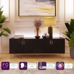 Frank Olsen Ava Black TV Unit -Housing Units Furniture Store 7267d4d9a27ffceabfdb40a1d92850f0 1