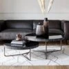 Libra Knightsbridge Black Glass Nest Of 2 Coffee Tables