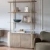 Libra Belvedere Aged Gold Shelving Unit With Storage