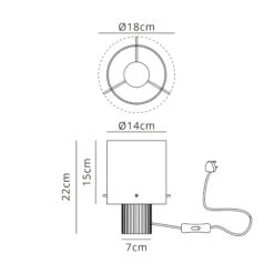 Lino Ribbed Dark Grey & Clear Wide Line Table Lamp -Housing Units Furniture Store 7343eca0f2c066722ed4c62e78113e48