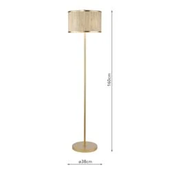 Fenella Gold & Seagrass 3 Light Floor Lamp -Housing Units Furniture Store 73af7ee0a55a0ca95b37fbcb9d15ecc0