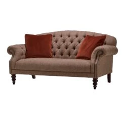 Tetrad Arbroath Brown Tweed Herringbone Fabric Petite Sofa -Housing Units Furniture Store 7474917ca660147678311e46997a9f8b