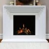 Gazco Reflex 75T CF Edge Black Gas Fire With Varello Limestone Surround