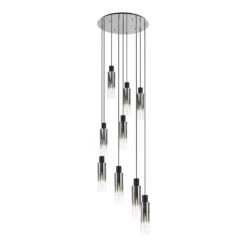 Chelsea Slim Satin Black & Smoked 9 Light Pendant -Housing Units Furniture Store 7525e26b661dc6da3a4c8205b4311b77