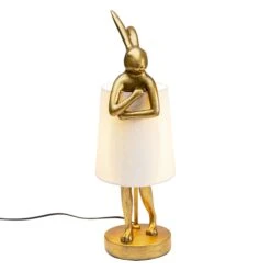 Gold Modest Rabbit 50cm Table Lamp With White Shade 16 Gold Modest Rabbit 50cm Table Lamp With White Shade -Housing Units Furniture Store 753235eaf1eb642ab5a2e40526315351 1
