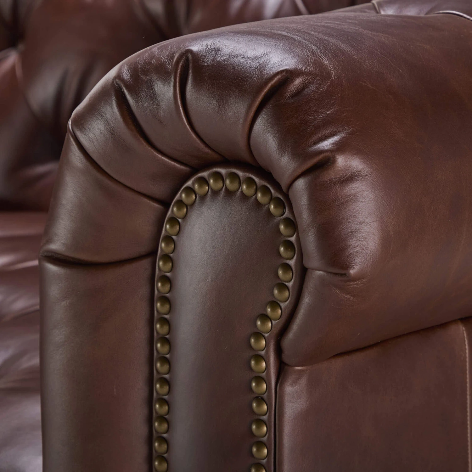 Wentworth Kodak Clove Brown Leather Snuggler Sofa 7 Wentworth Kodak Clove Brown Leather Snuggler Sofa - Image 7