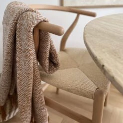 Weaver Gold Herringbone Throw -Housing Units Furniture Store 755cb6f9c72c6a9141beb96ab448cde3