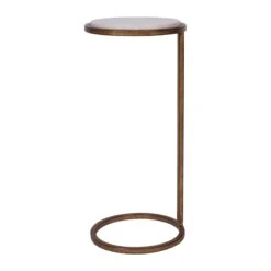 Libra Iota White Marble Accent Side Table -Housing Units Furniture Store 75db99ac05fbdb13d658c731805fb3ba