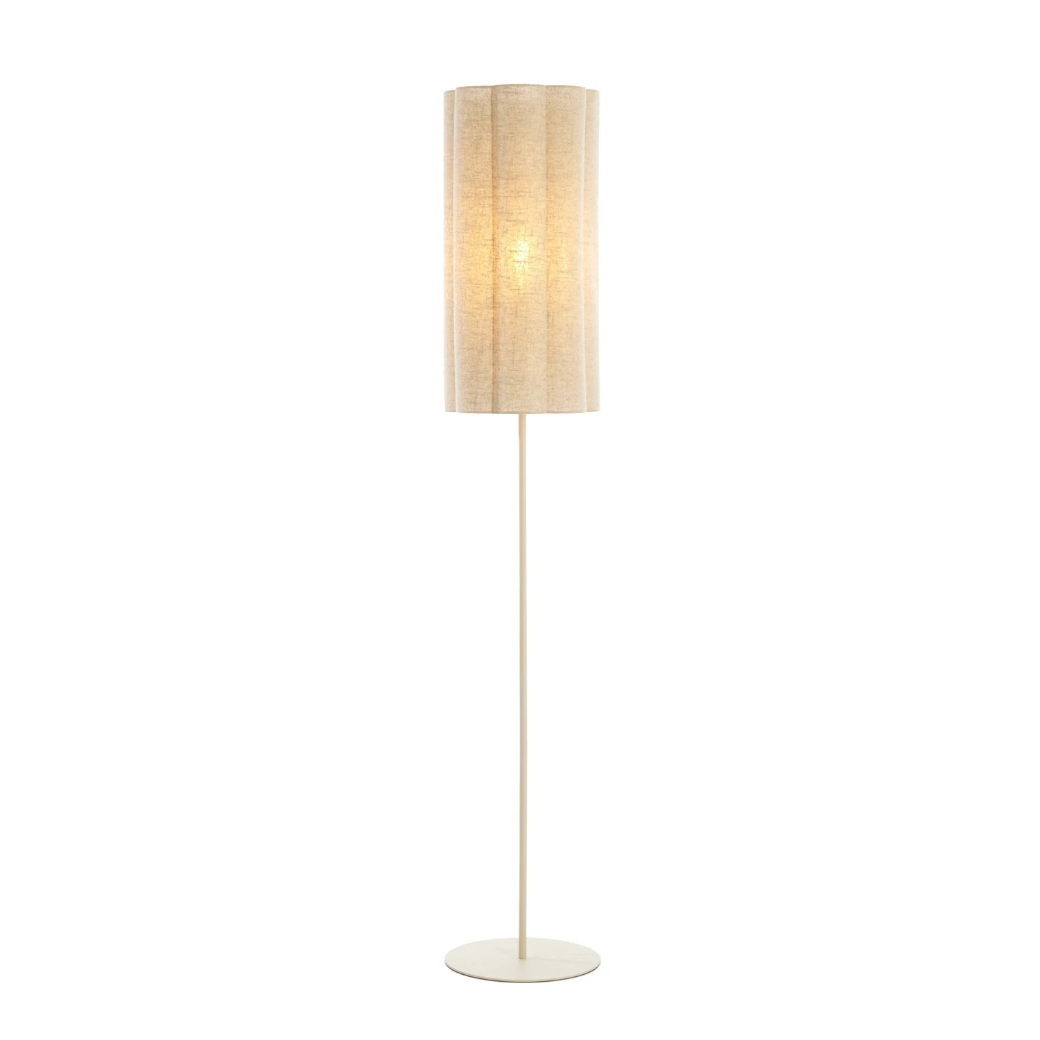 Daisy Cream Floor Lamp With Natural Shade 3 Daisy Cream Floor Lamp With Natural Shade - Image 3