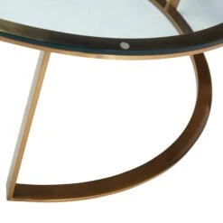 Ophelia Brushed Gold & Glass Set Of 2 Coffee Tables -Housing Units Furniture Store 76a4e18881c50c1fb67d9db9a8348894