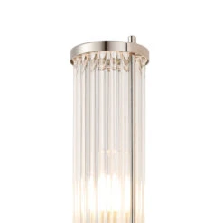 Newton Polished Nickel 1 Light Glass Rod Wall Light -Housing Units Furniture Store 76c3b98279c5f2530a2bf5382738efcb
