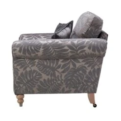 Carolina Grey Leaf Patterned Fabric Snuggler Sofa -Housing Units Furniture Store 76ecdbbab998c17a6f1ad5e02703140f