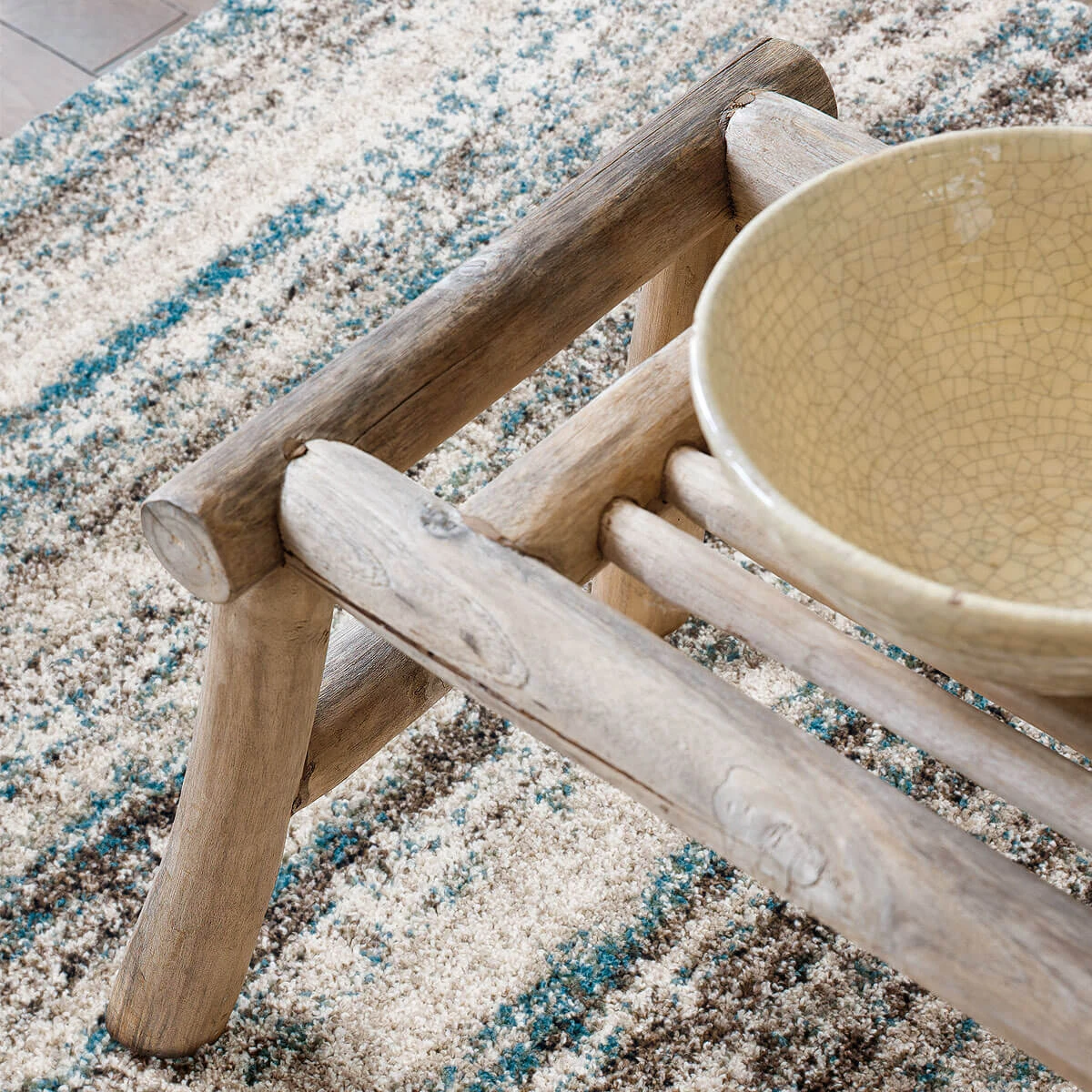 Mehari Blue & Grey 240cm X 300cm Rug 3 Mehari Blue & Grey 240cm X 300cm Rug - Image 3