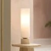 Terazo Sand 47cm Table Lamp With Opal Glass Shade