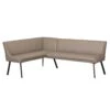 Porto Taupe Faux Leather Right-Hand Corner Dining Bench
