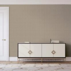 Symmetrical Chic Champagne & Silver Wallpaper -Housing Units Furniture Store 7915429d9f99be12191477c73c53ca95