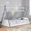 Teepee White & Grey Single Children’s Bed Frame