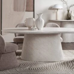 Glass House Solna 200cm Travertine Effect Dining Table -Housing Units Furniture Store 79fe8db4bdf9ecdf34414a066d54fa77 1