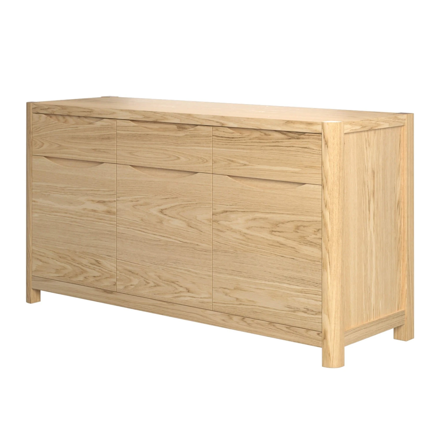 Stockholm Light Oak 3 Door 3 Drawer Sideboard 3 Stockholm Light Oak 3 Door 3 Drawer Sideboard - Image 3