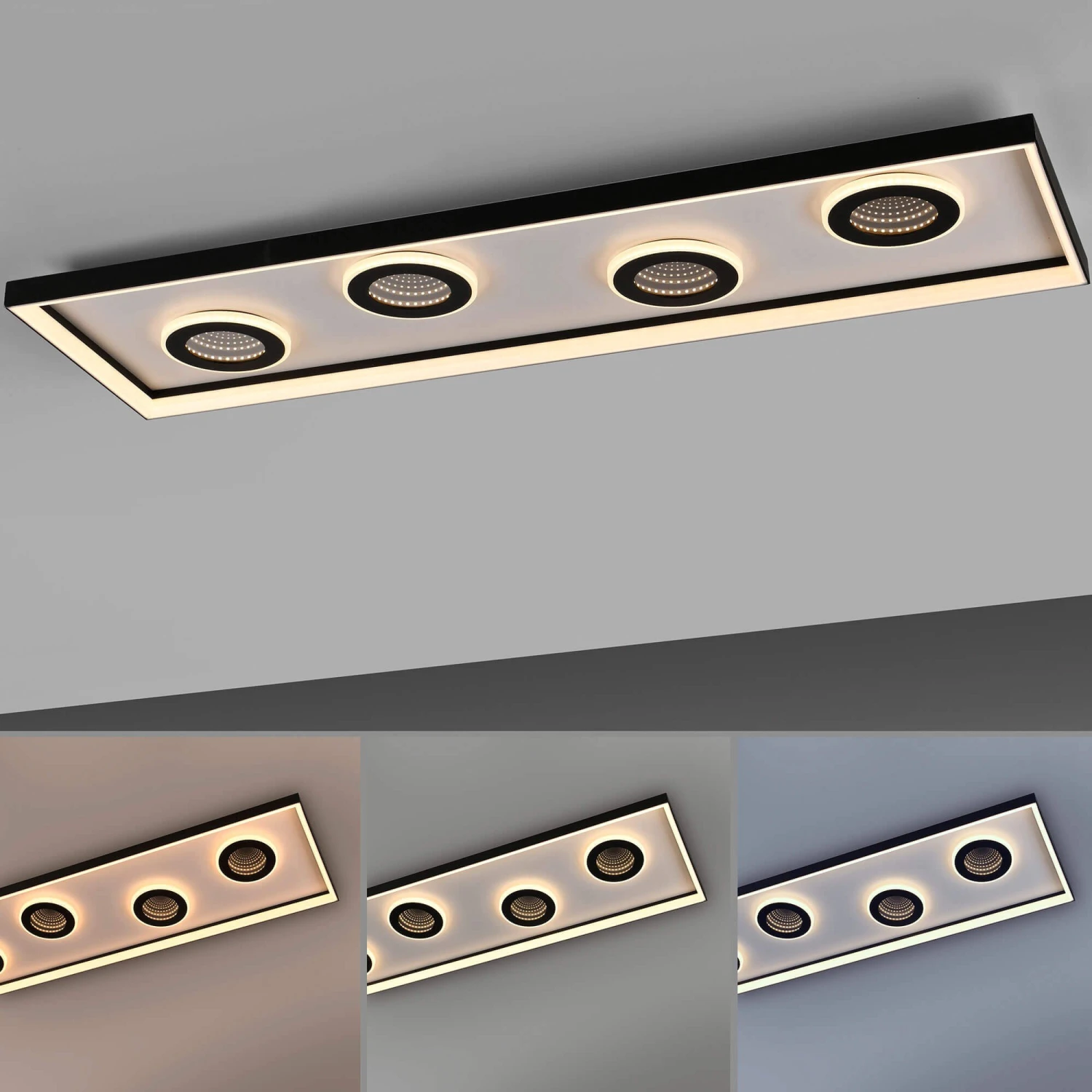 Infiniti 4 Ring Rectangular Flush Ceiling & Wall Light 3 Infiniti 4 Ring Rectangular Flush Ceiling & Wall Light - Image 3