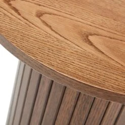 Annika Smoked Oak Slatted Round Side Table 12 Annika Smoked Oak Slatted Round Side Table -Housing Units Furniture Store 7a81c347a7c327644a4d2644134be62b