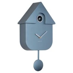 Modern Blue Cuckoo Wall Clock