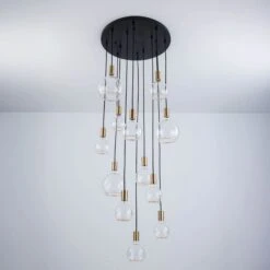 Aura Gold 12 Light Ceiling Plate -Housing Units Furniture Store 7b4d0070e1750dfadc56be8a577883ab