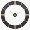 Black And Gold 2 Piece Open Wall Clock