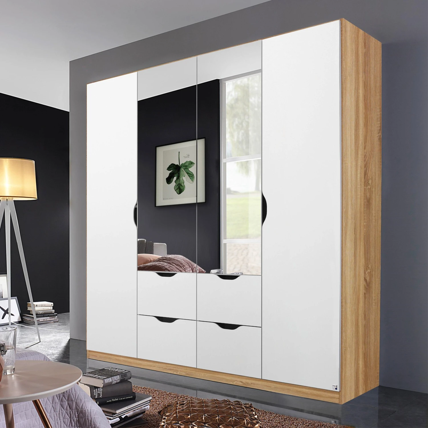 Hartwell White Four Door Wardrobe 1 Hartwell White Four Door Wardrobe