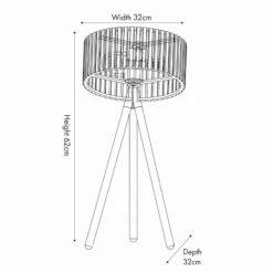 Slatted Antique Wood Tripod Table Lamp -Housing Units Furniture Store 7c99bc05d62da4ba6d0e0ccfccf656c0