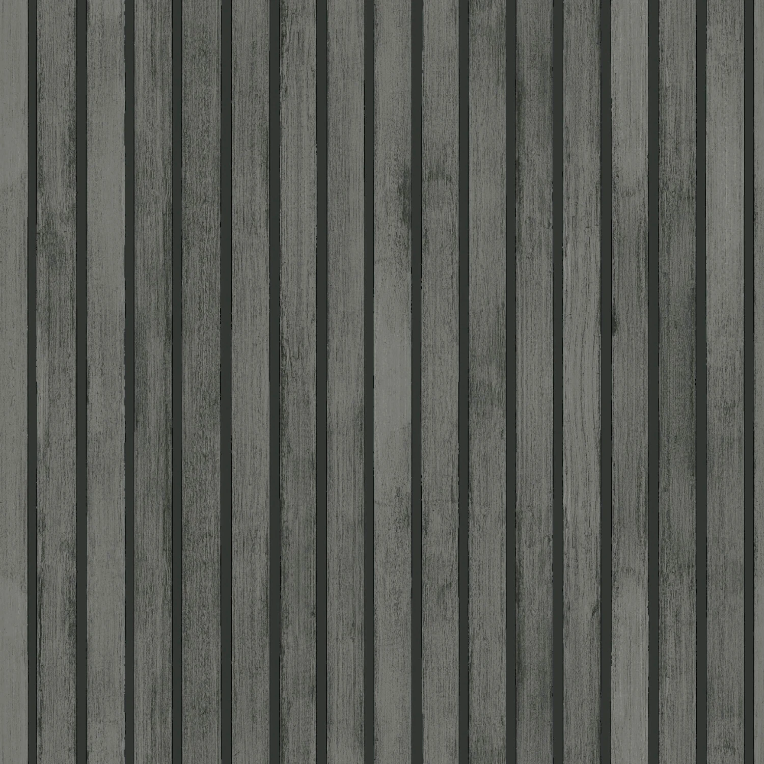 Wood Slats Charcoal Grey Wallpaper 2 Wood Slats Charcoal Grey Wallpaper - Image 2