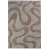 Cleo Wave Textured Taupe Rug Collection