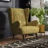 Orla Kiely Alma Sixties Stem Fawn Patterned Fabric Accent Armchair