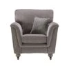 Donna Grey Fabric Armchair