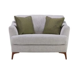 Harrison Pale Grey Fabric Cuddler Sofa