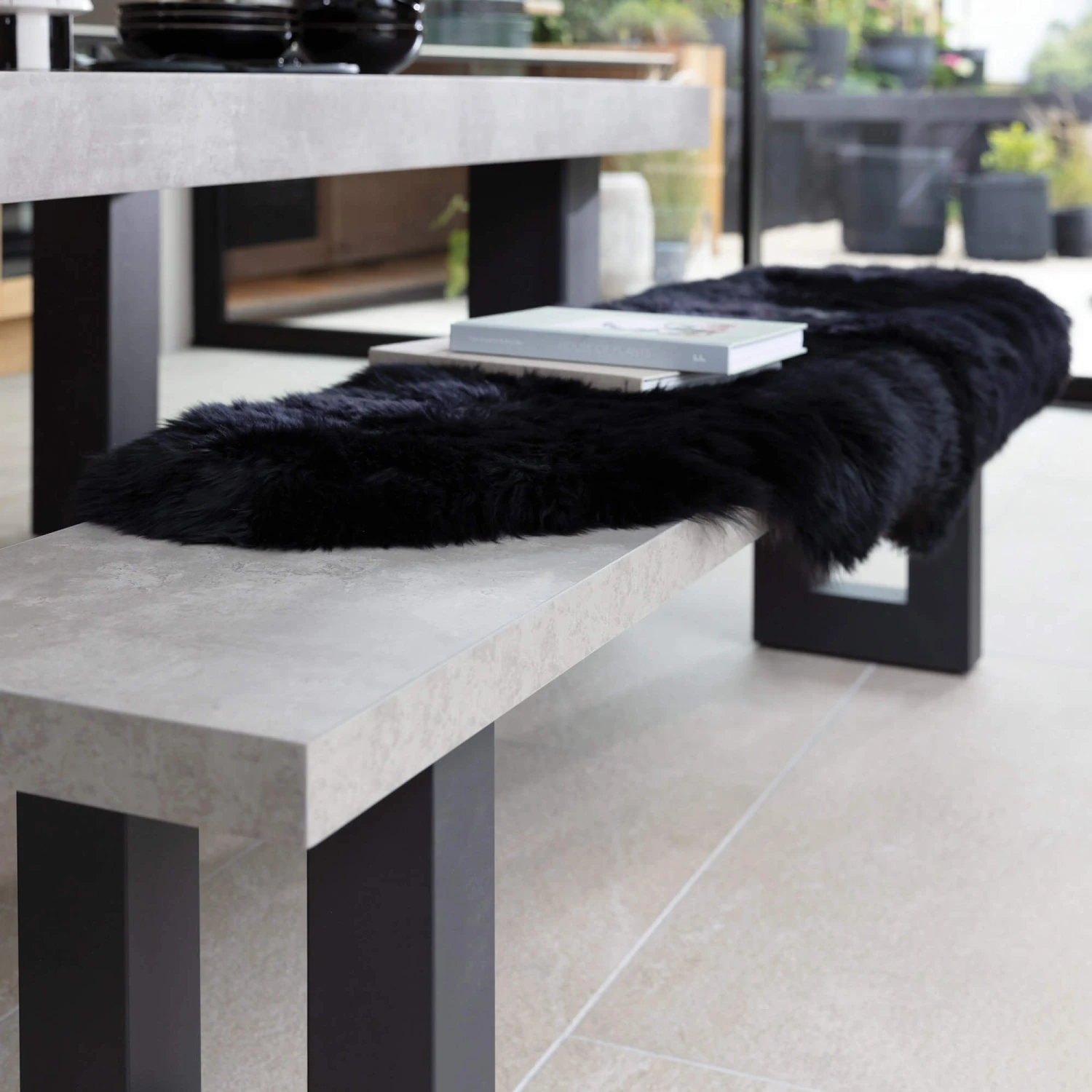 Sheepskin Black Double Rug 4 Sheepskin Black Double Rug - Image 4