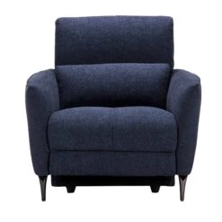 Alicia Blue Fabric Electric Recliner Armchair