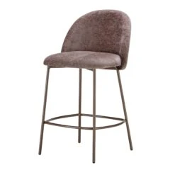 Connubia Tuka Mid Fixed Brown Fabric Bar Stool