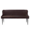 Toby Brown Faux Leather Sofa Bench