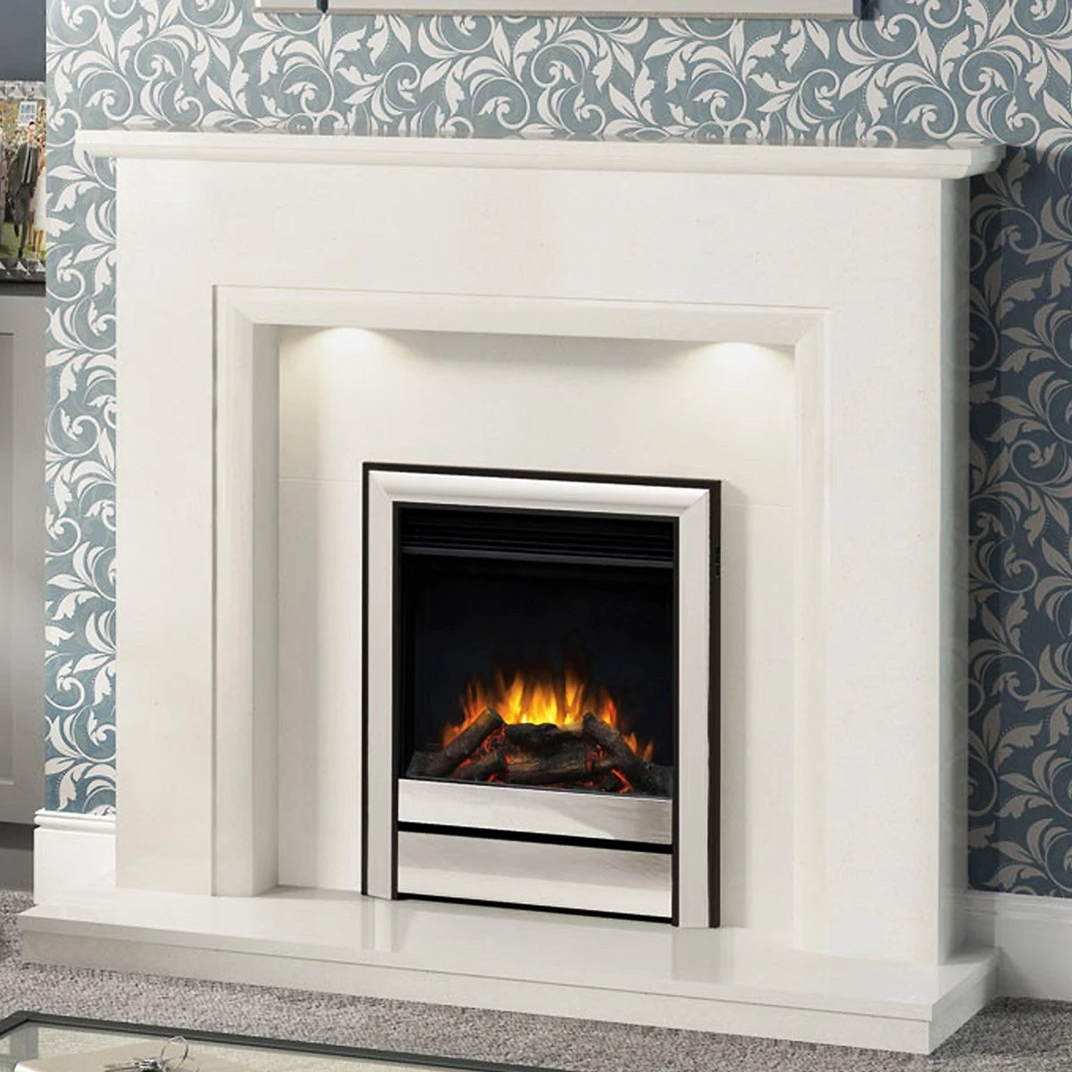 Chollerton Standard Chrome Inset Electric Fire 1 Chollerton Standard Chrome Inset Electric Fire