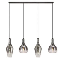Hectar Pewter & Smoked Fade Glass 4 Light Bar Pendant -Housing Units Furniture Store 823ceb87a77a9cc11d3f11865246799b 1