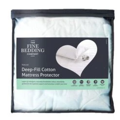 Fine Bedding Company Deep-fill Cotton Single Mattress Protector