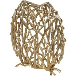 Twig Gold Sculpture Disc Vase -Housing Units Furniture Store 83550996d4bcd7284403d26d9b475456
