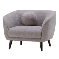 Adrienne Grey Boucle Fabric Armchair 9 Adrienne Grey Boucle Fabric Armchair -Housing Units Furniture Store 83a928e77afbb015180371557c707189