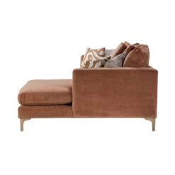 Miranda Dusky Apricot Fabric Large Right Hand Pillow Back Chaise Sofa -Housing Units Furniture Store 8453e95232cc1c7bd280511dcdcd293d