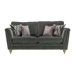 Donna Dark Green Fabric 3 Seater Sofa