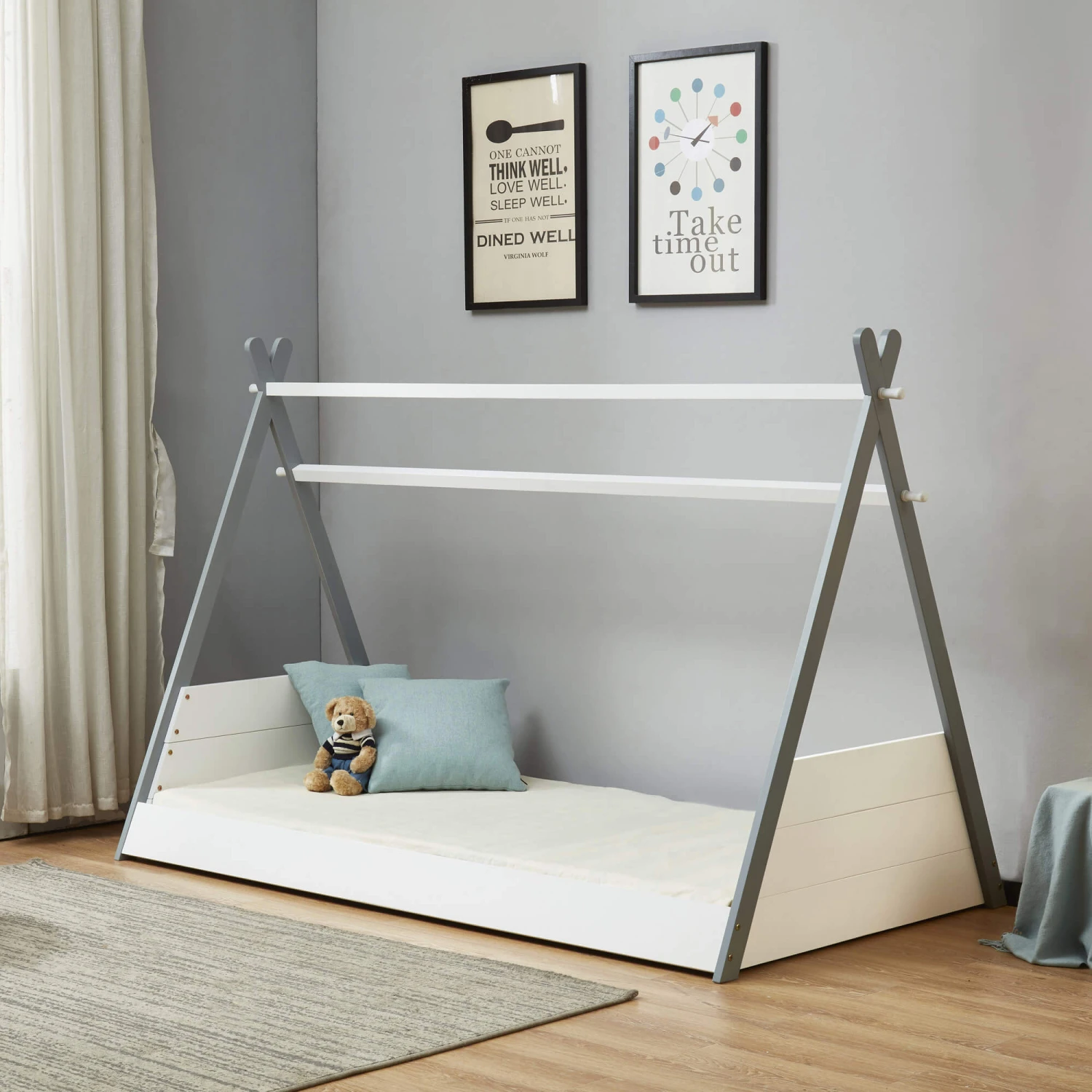 Teepee White & Grey Single Children’s Bed Frame 4 Teepee White & Grey Single Children’s Bed Frame - Image 4