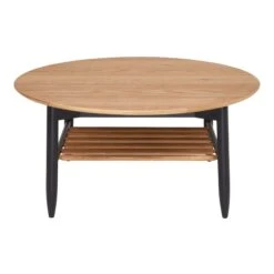 Ercol Monza Round Black Oak Coffee Table