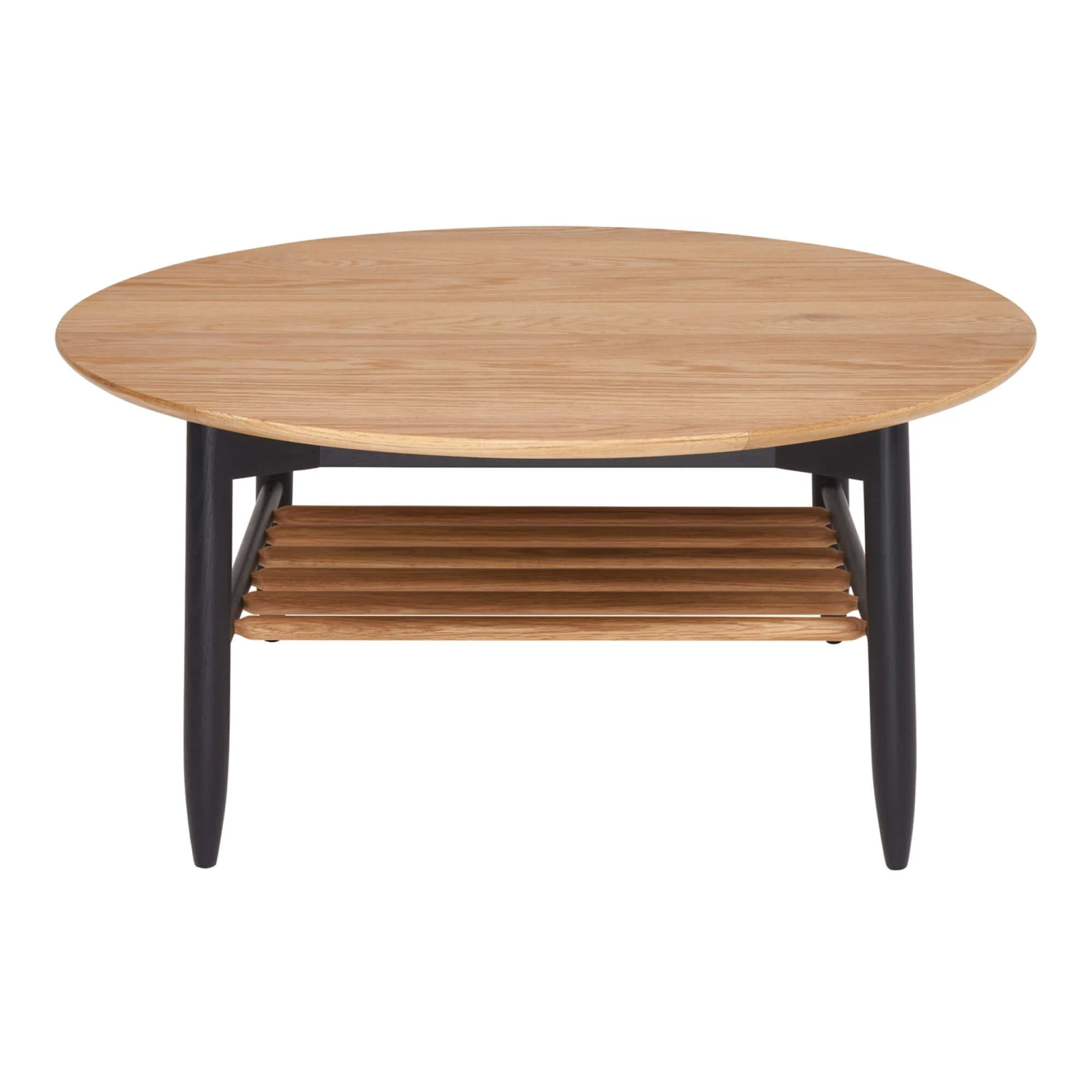 Ercol Monza Round Black Oak Coffee Table 1 Ercol Monza Round Black Oak Coffee Table